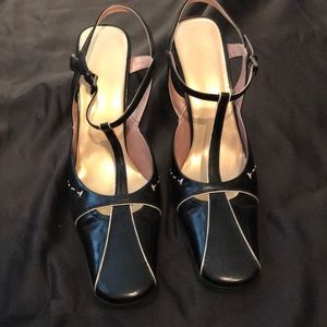 Nine West ankle strap shoes.